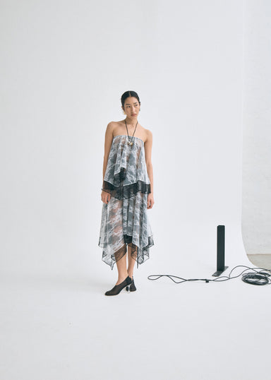 THIRD FORM REFLECT HANDKERCHIEF SKIRT | DAY & NIGHT