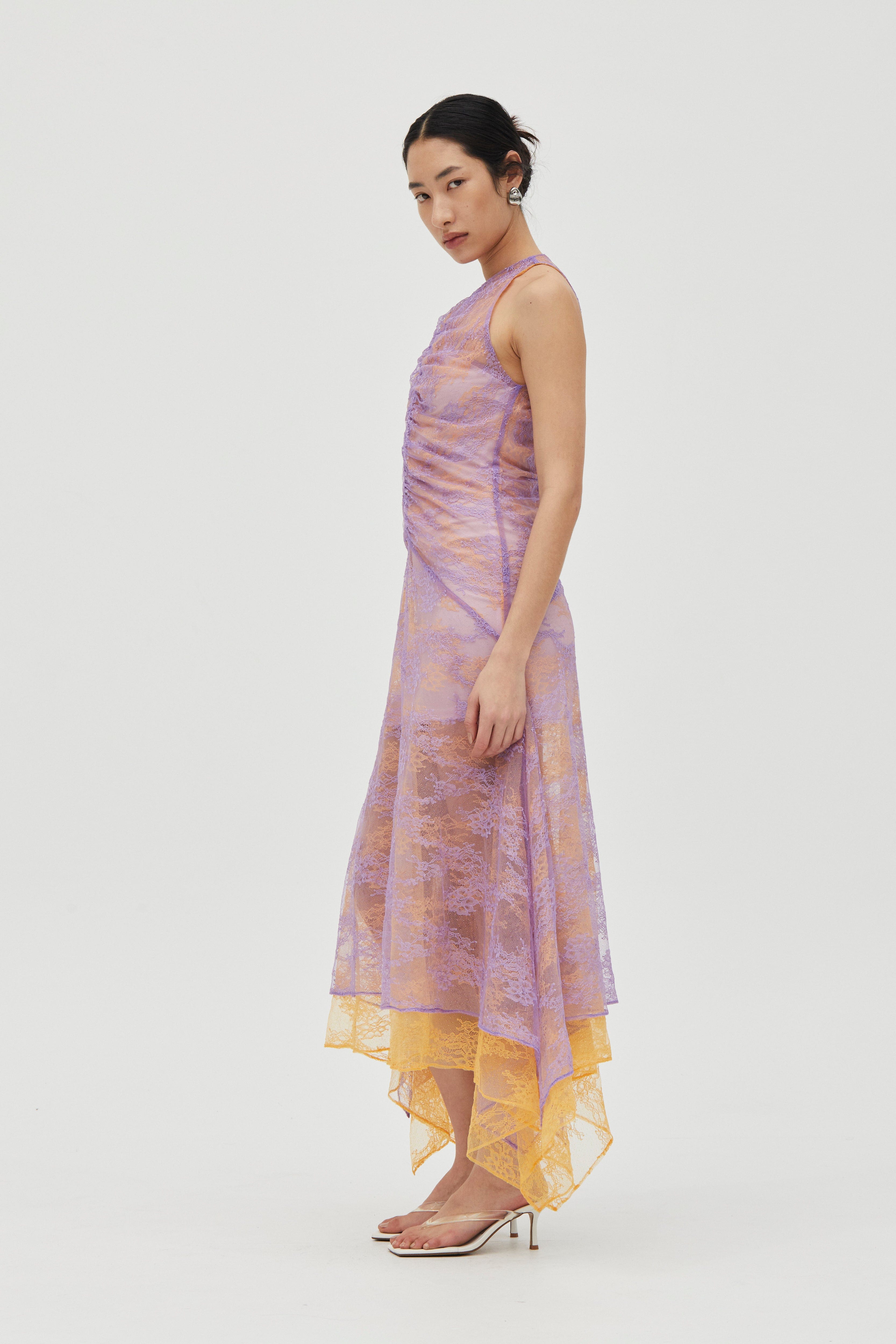 REFLECT LAYERED LACE DRESS | LAVENDER & MANGO | THIRD FORM | Women's Australian Fashion REFLECT LAYERED LACE DRESS | LAVENDER & MANGO | THIRD FORM | Women's Australian Fashion
