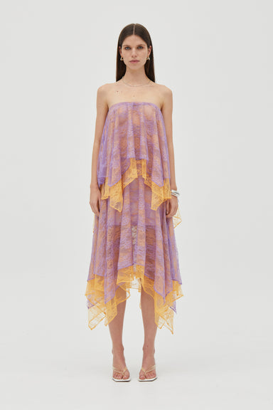 THIRD FORM REFLECT STRAPLESS TOP | LAVENDER & MANGO