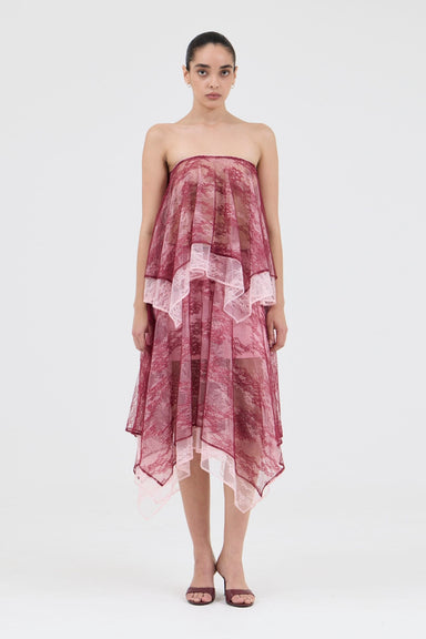 THIRD FORM REFLECT STRAPLESS TOP | MERLOT & ROSÈ
