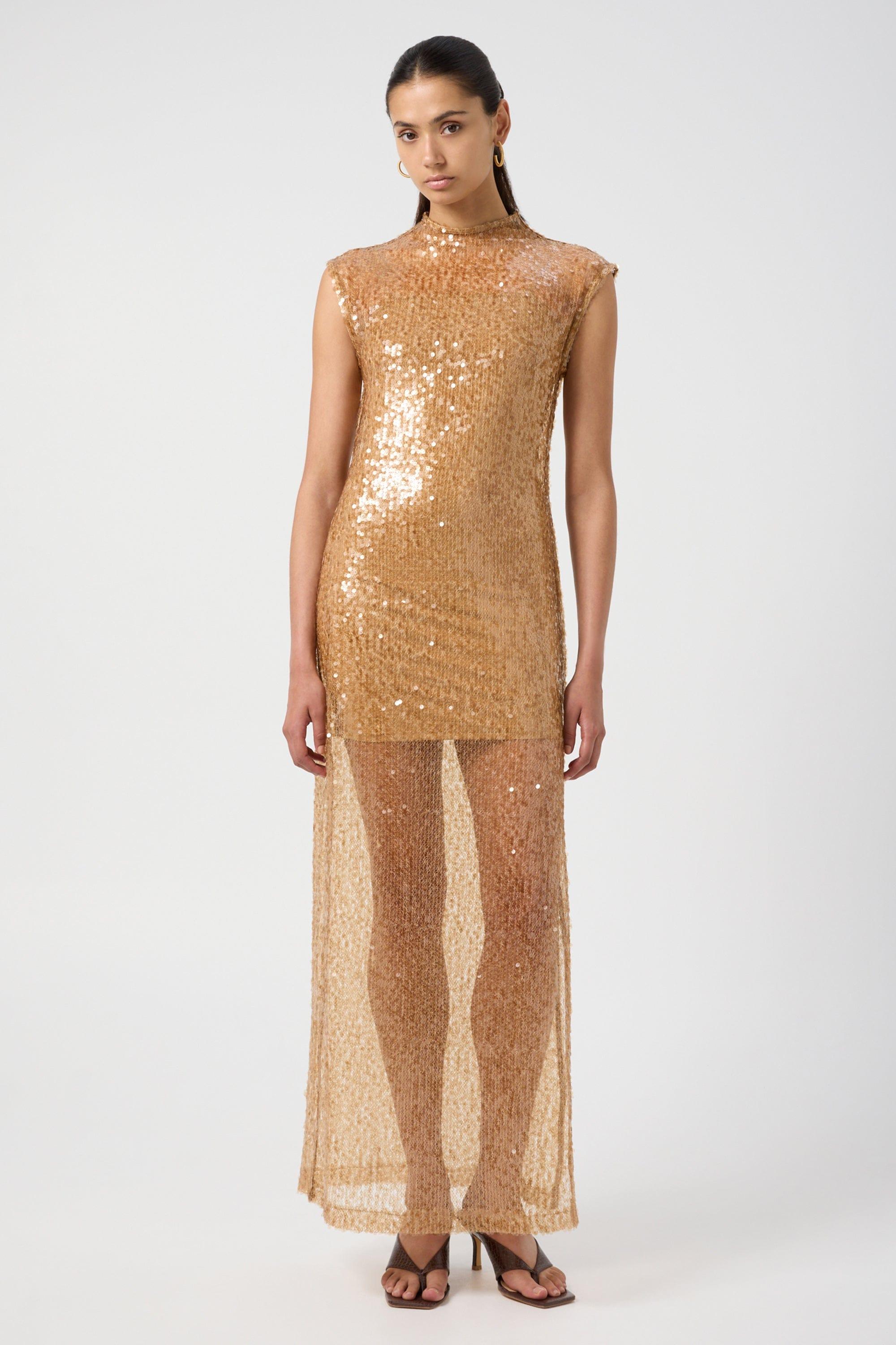 REFLECTION SEQUIN MAXI DRESS HONEY THIRD FORM Women's