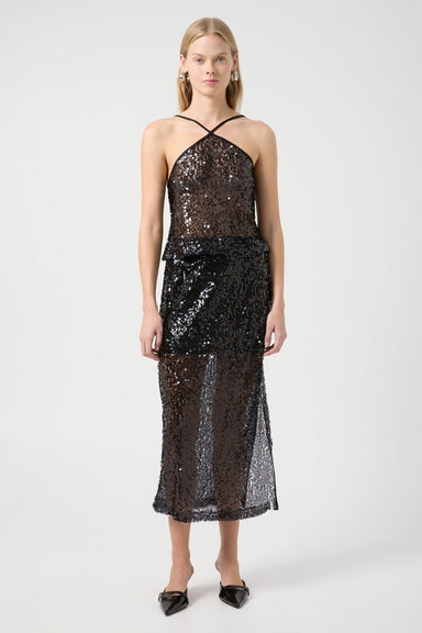 REFLECTION SEQUIN TOP | BLACK - THIRD FORM