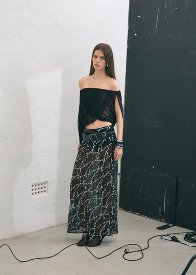 REFRACT BIAS MAXI SKIRT | AFTERDARK - THIRD FORM