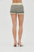 THIRD FORM RESONANCE BELTED KNIT SHORT | CREAM & COFFEE