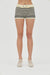 THIRD FORM RESONANCE BELTED KNIT SHORT | CREAM & COFFEE