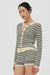 RESONANCE KNIT CARDIGAN | CREAM & COFFEE - THIRD FORM