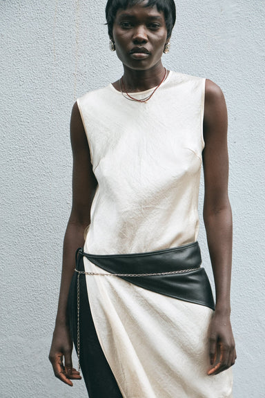 REVERY HIGH SPLIT TANK DRESS | CREAM - THIRD FORM