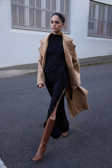 ROLLING STONE MAXI DRESS | BLACK - THIRD FORM