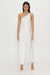 THIRD FORM RUNNING WATER BIAS ONE SHOULDER MAXI | WHITE