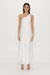 THIRD FORM RUNNING WATER BIAS ONE SHOULDER MAXI | WHITE