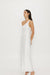 THIRD FORM RUNNING WATER BIAS ONE SHOULDER MAXI | WHITE
