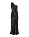 THIRD FORM RUNNING WATER BIAS ONE SHOULDER SLIP | BLACK