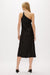 THIRD FORM RUNNING WATER BIAS ONE SHOULDER SLIP | BLACK