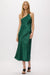 THIRD FORM RUNNING WATER BIAS ONE SHOULDER SLIP | EMERALD