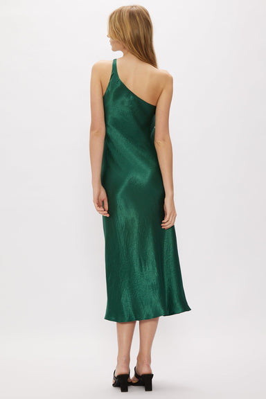 THIRD FORM RUNNING WATER BIAS ONE SHOULDER SLIP | EMERALD