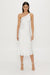 THIRD FORM RUNNING WATER BIAS ONE SHOULDER SLIP | WHITE