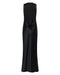 SATIN BIAS COWL BACK MAXI | BLACK - THIRD FORM