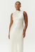 SATIN BIAS COWL BACK MAXI | BUTTERCREAM - THIRD FORM