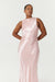 SATIN BIAS COWL BACK MAXI | FAIRY FLOSS - THIRD FORM