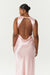 SATIN BIAS COWL BACK MAXI | FAIRY FLOSS - THIRD FORM