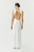 THIRD FORM SATIN BIAS COWL BACK MAXI | POWDER WHITE