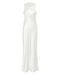 THIRD FORM SATIN BIAS COWL BACK MAXI | POWDER WHITE