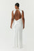 THIRD FORM SATIN BIAS COWL BACK MAXI | POWDER WHITE