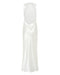 THIRD FORM SATIN BIAS COWL BACK MAXI | POWDER WHITE
