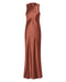 SATIN BIAS COWL BACK MAXI | SPICE - THIRD FORM