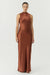 SATIN BIAS COWL BACK MAXI | SPICE - THIRD FORM