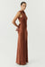 SATIN BIAS COWL BACK MAXI | SPICE - THIRD FORM