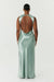 THIRD FORM SATIN BIAS COWL BACK MAXI | WAVE