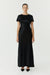 SATIN BIAS MAXI TEE DRESS | BLACK - THIRD FORM