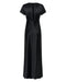 SATIN BIAS MAXI TEE DRESS | BLACK - THIRD FORM