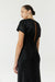 SATIN BIAS MAXI TEE DRESS | BLACK - THIRD FORM