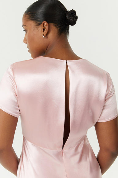 SATIN BIAS MAXI TEE DRESS | FAIRY FLOSS - THIRD FORM