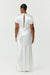 SATIN BIAS MAXI TEE DRESS | POWDER WHITE - THIRD FORM