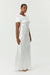 SATIN BIAS MAXI TEE DRESS | POWDER WHITE - THIRD FORM