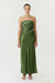 SATIN BIAS TIE SIDE SKIRT | OLIVE - THIRD FORM