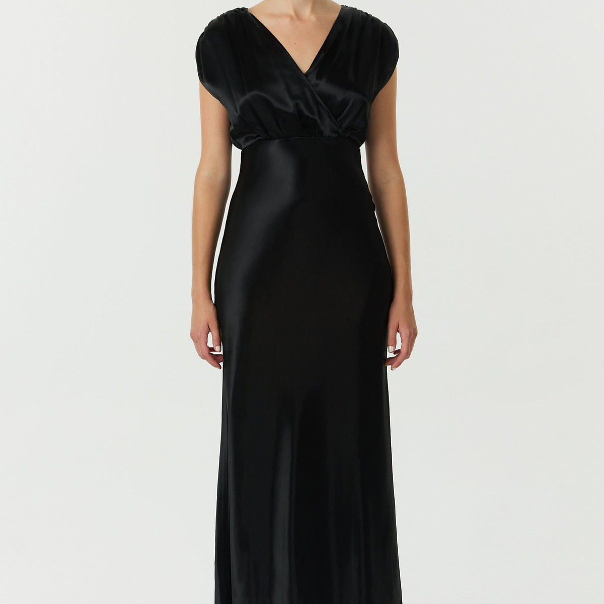 Soft Gathered Cross Over Dress main image 1