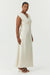 SATIN CROSS OVER GATHER DRESS | BUTTERCREAM - THIRD FORM