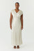 SATIN CROSS OVER GATHER DRESS | BUTTERCREAM - THIRD FORM
