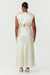SATIN CROSS OVER GATHER DRESS | BUTTERCREAM - THIRD FORM