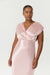SATIN CROSS OVER GATHER DRESS | FAIRY FLOSS - THIRD FORM