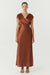 SATIN CROSS OVER GATHER DRESS | SPICE - THIRD FORM