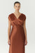 SATIN CROSS OVER GATHER DRESS | SPICE - THIRD FORM