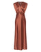 SATIN CROSS OVER GATHER DRESS | SPICE - THIRD FORM