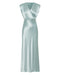 SATIN CROSS OVER GATHER DRESS | WAVE - THIRD FORM