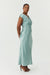 SATIN CROSS OVER GATHER DRESS | WAVE - THIRD FORM