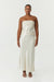 SATIN DRAPE BUSTIER | BUTTERCREAM - THIRD FORM